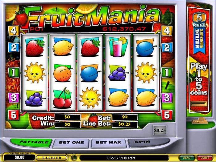 Bonus jackpot progresif slot Fruits Mania