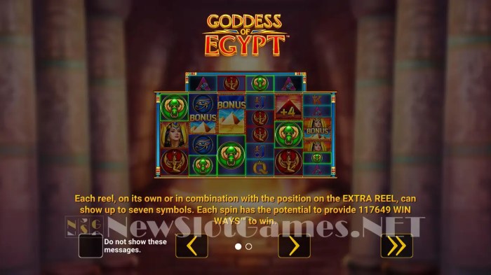 Mekanisme kemenangan pada slot Goddess of Egypt